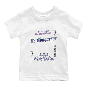 Foams One Galaxy shirts to match jordans Be Conqueror sneaker match tees Air Foamposite One Galaxy match shoes to clothes SNRT Sneaker Tees Youth Baby White 2 tee