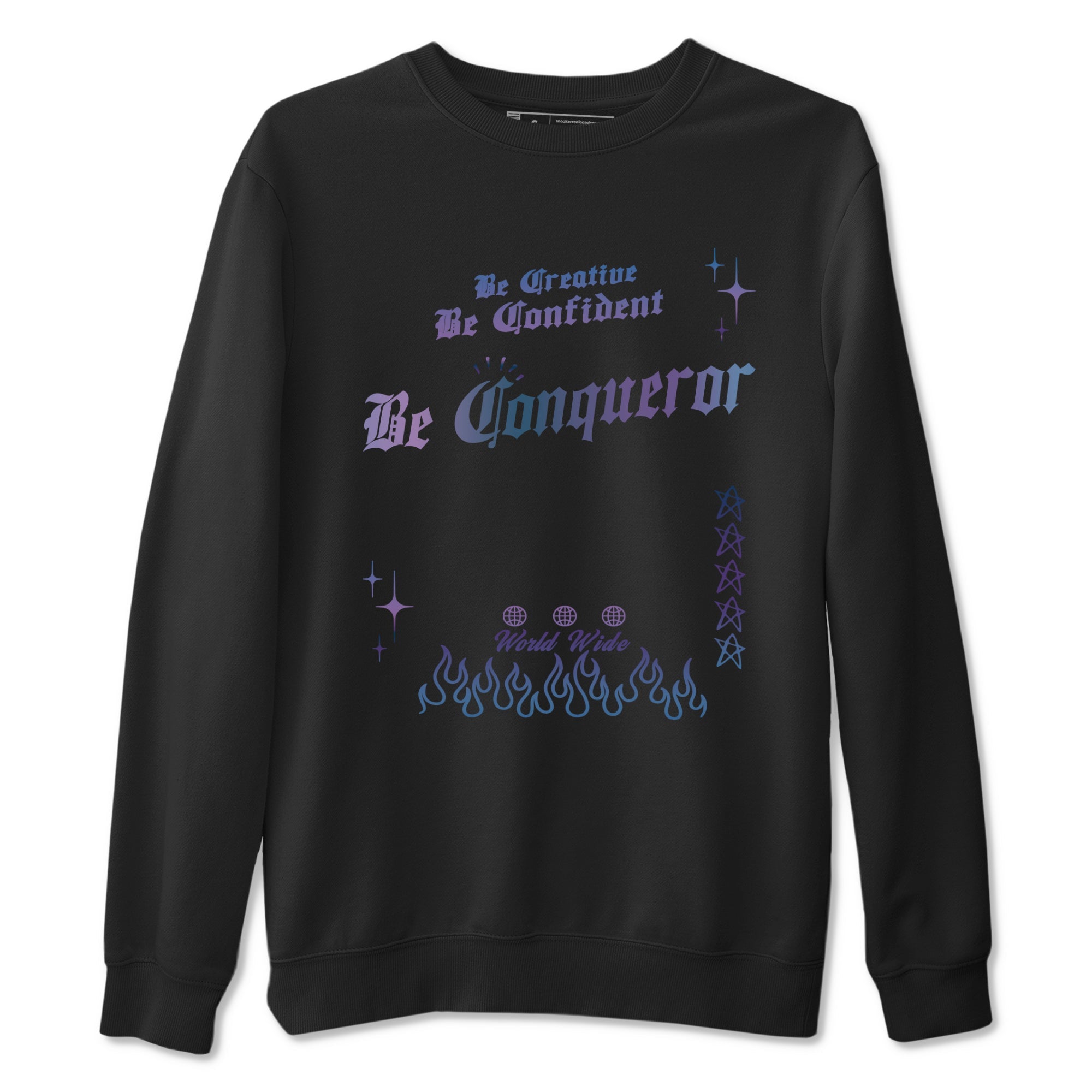Foams One Galaxy shirts to match jordans Be Conqueror sneaker match tees Air Foamposite One Galaxy match shoes to clothes SNRT Sneaker Tees unisex cotton Black 2 shirts