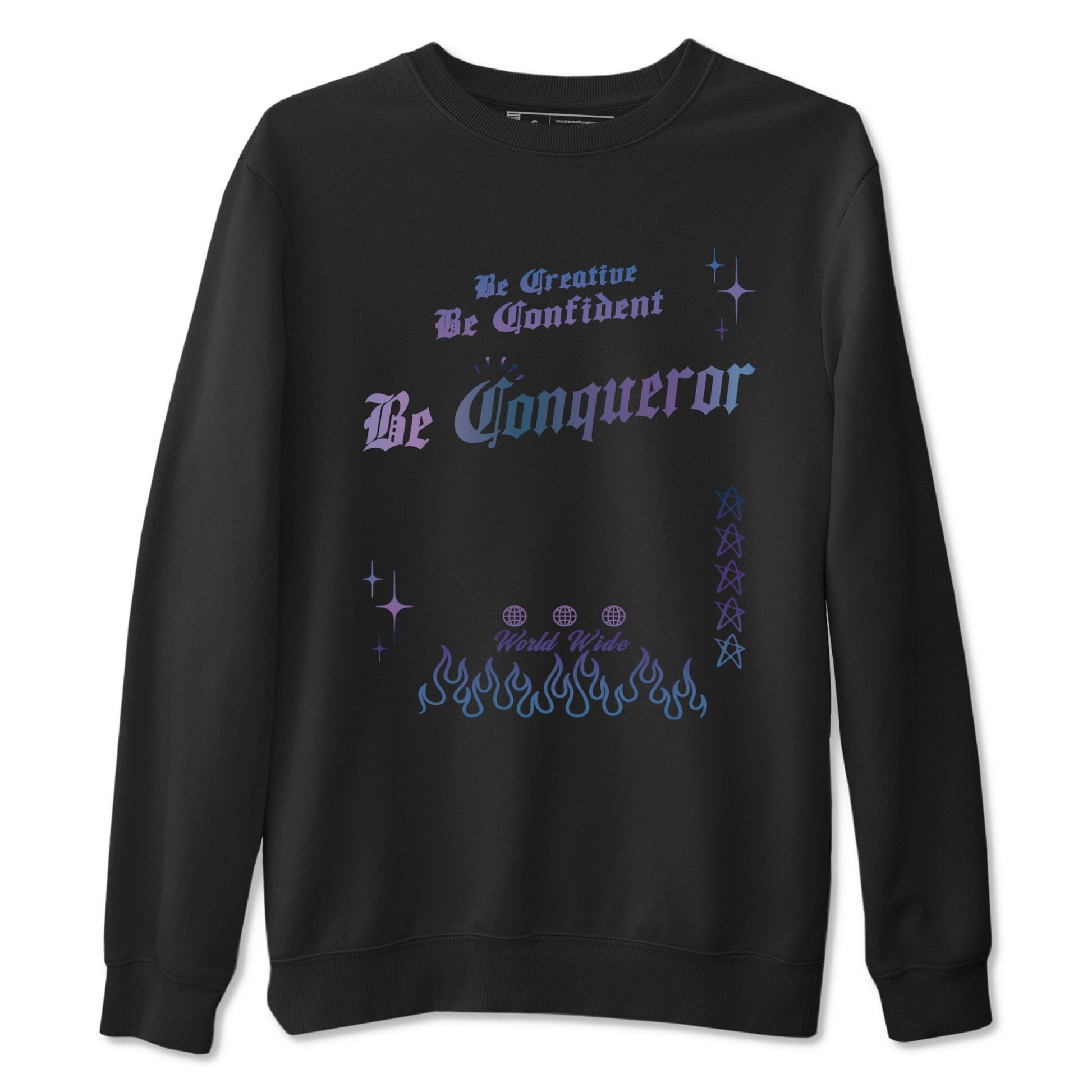 Foams One Galaxy shirts to match jordans Be Conqueror sneaker match tees Air Foamposite One Galaxy match shoes to clothes SNRT Sneaker Tees unisex cotton Black 2 shirts