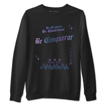 Foams One Galaxy shirts to match jordans Be Conqueror sneaker match tees Air Foamposite One Galaxy match shoes to clothes SNRT Sneaker Tees unisex cotton Black 2 shirts