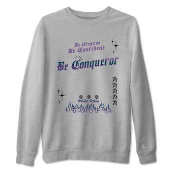 Foams One Galaxy shirts to match jordans Be Conqueror sneaker match tees Air Foamposite One Galaxy match shoes to clothes SNRT Sneaker Tees unisex cotton Heather Grey 2 shirts