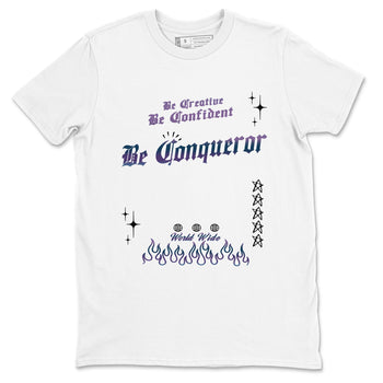 Foams One Galaxy shirts to match jordans Be Conqueror sneaker match tees Air Foamposite One Galaxy match shoes to clothes SNRT Sneaker Tees unisex cotton White 2 shirts