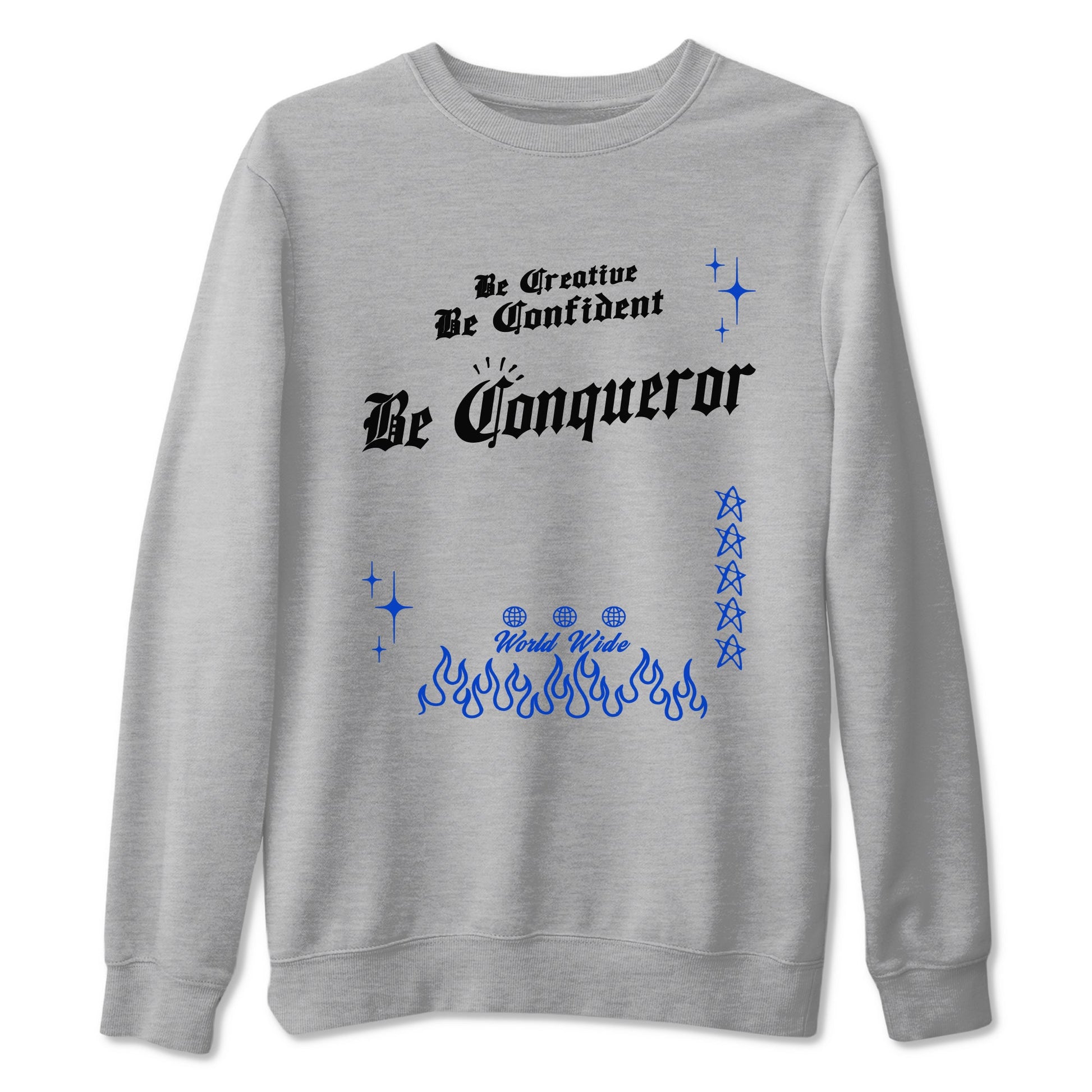 Foams One Royal shirts to match jordans Be Conqueror sneaker match tees Air Foamposite One Royal match shoes to clothes SNRT Sneaker Tees unisex cotton Heather Grey 2 shirts