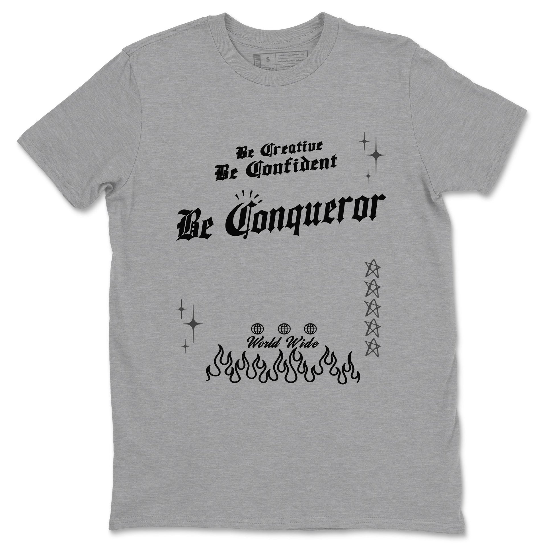 12s Black Wolf Grey shirts to match jordans Be Conqueror sneaker match tees 12s Barons match shoes to clothes SNRT Sneaker Tees unisex cotton Heather Grey 2 shirts