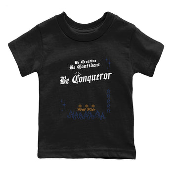 13s Midnight Navy shirts to match jordans Be Conqueror sneaker match tees Air Jordan 13 Midnight Navy match shoes to clothes SNRT Sneaker Tees Youth Baby Black 2 tee