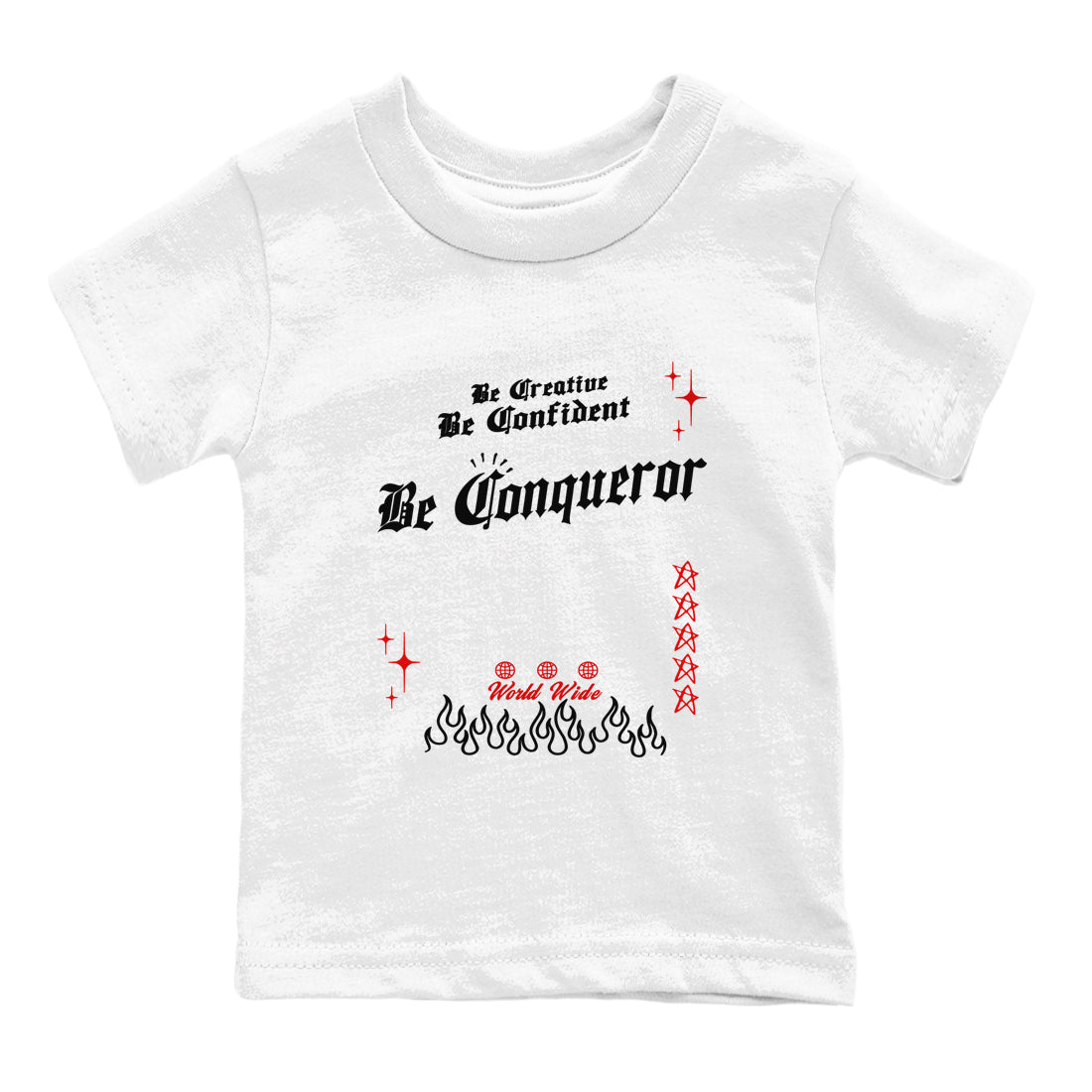 14s Black Toe t shirts to match sneakers Be Conqueror sneaker match tees Air Jordan 14 Black Toe shirt SNRT Sneaker Tees Youth Baby White 2 tee