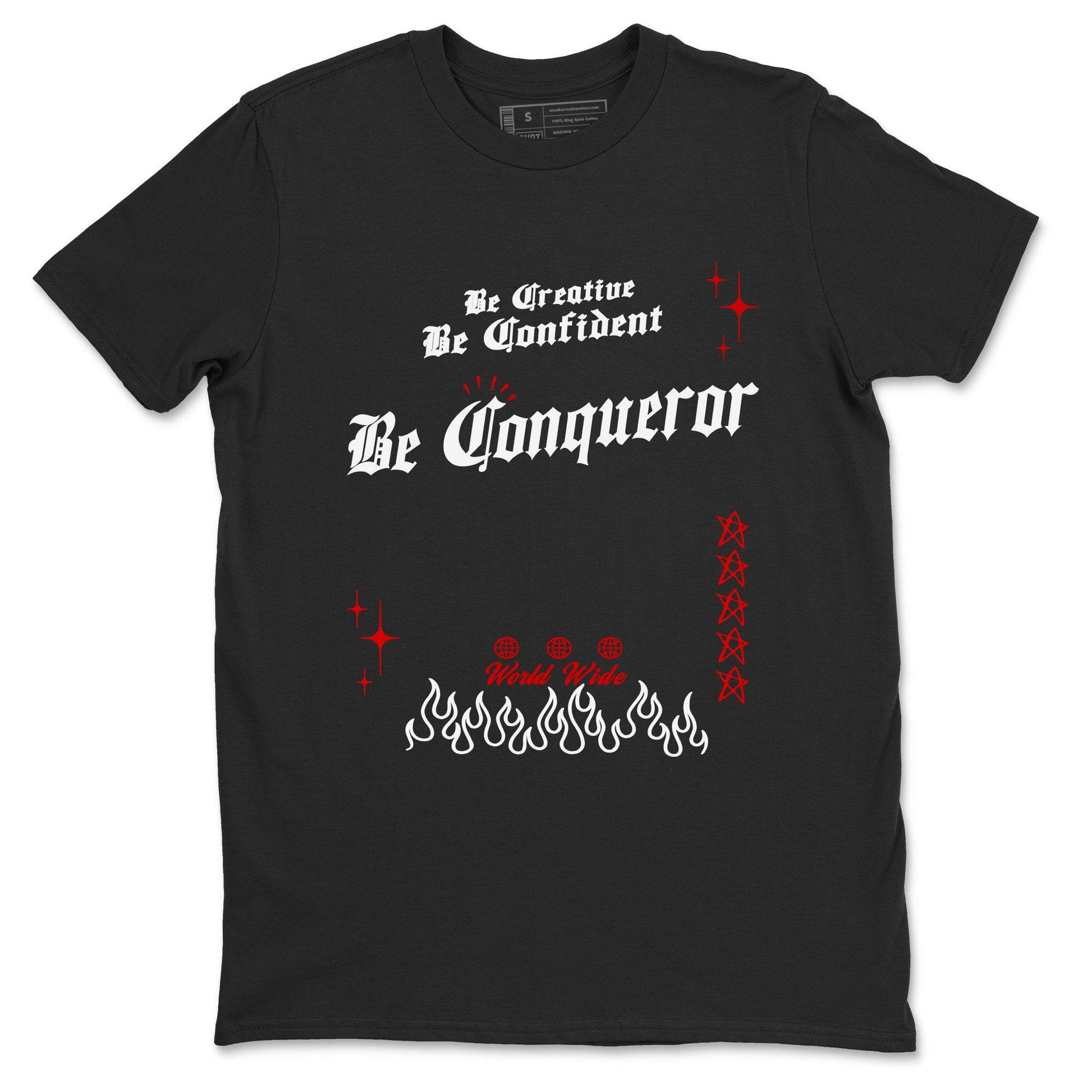 14s Black Toe t shirts to match sneakers Be Conqueror sneaker match tees Air Jordan 14 Black Toe shirt SNRT Sneaker Tees unisex cotton Black 2 shirts