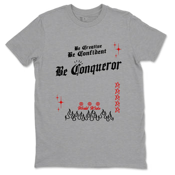 14s Black Toe t shirts to match sneakers Be Conqueror sneaker match tees Air Jordan 14 Black Toe shirt SNRT Sneaker Tees unisex cotton Heather Grey 2 shirts