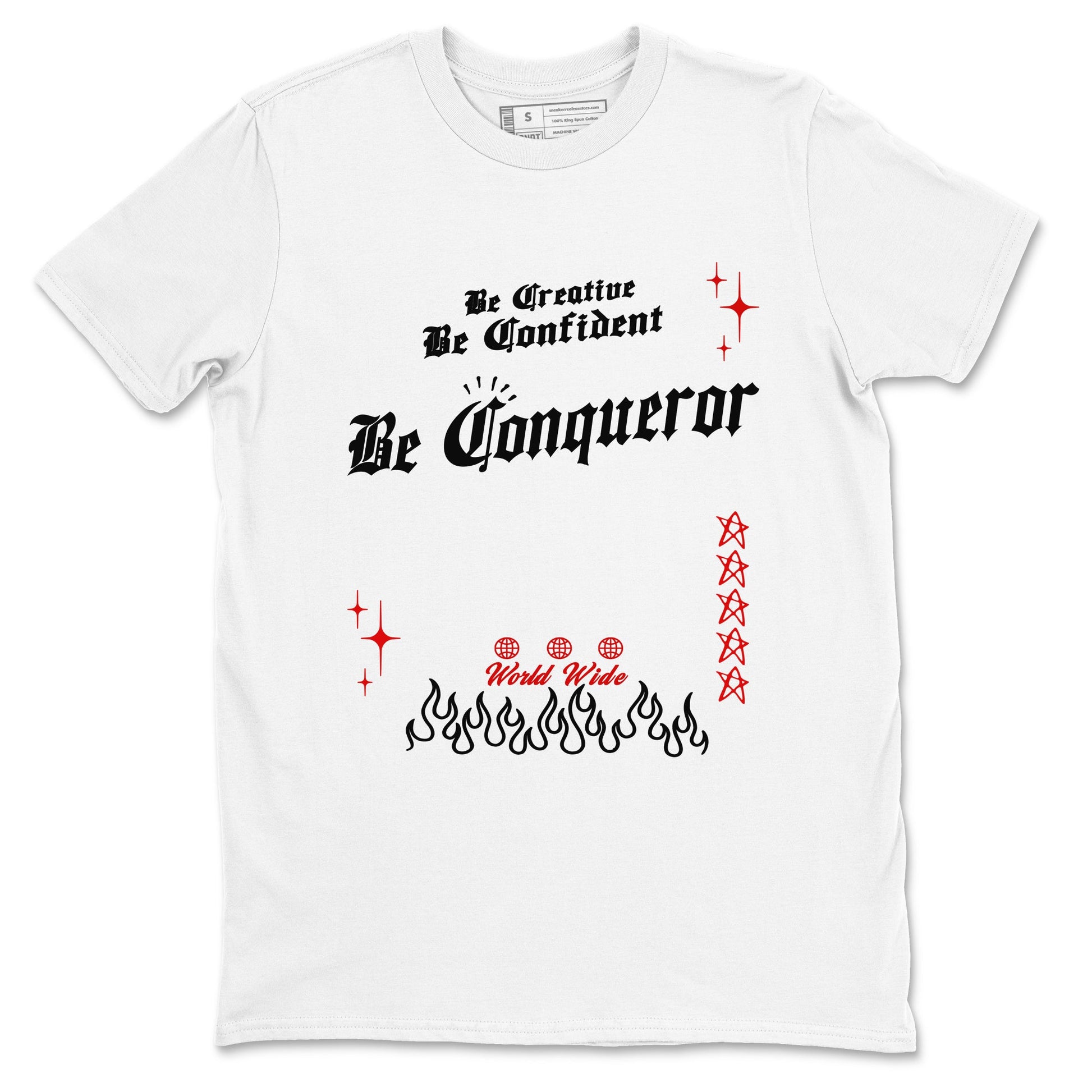 14s Black Toe t shirts to match sneakers Be Conqueror sneaker match tees Air Jordan 14 Black Toe shirt SNRT Sneaker Tees unisex cotton White 2 shirts