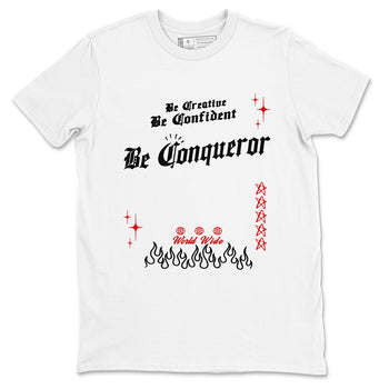 14s Black Toe t shirts to match sneakers Be Conqueror sneaker match tees Air Jordan 14 Black Toe shirt SNRT Sneaker Tees unisex cotton White 2 shirts