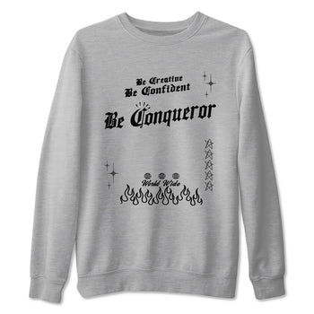 4s Black Cat shirts to match jordans Be Conqueror sneaker match tees Air Jordan 4 Black Cat match shoes to clothes SNRT Sneaker Tees unisex cotton Heather Grey 2 shirts