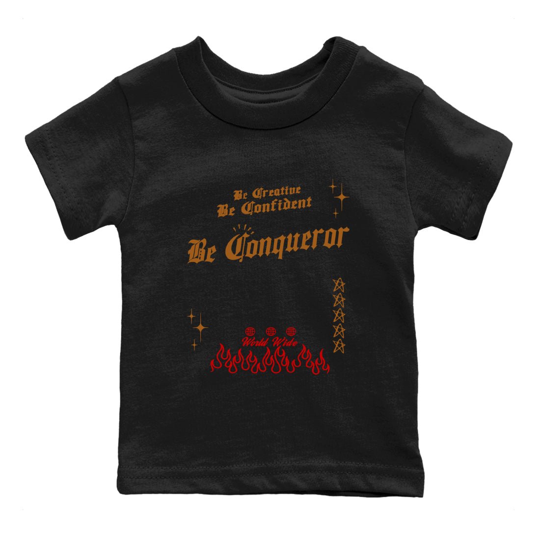 5s Archaeo Brown shirts to match jordans Be Conqueror sneaker match tees Air Jordan 5 Archaeo Brown match shoes to clothes SNRT Sneaker Tees Youth Baby Black 2 tee