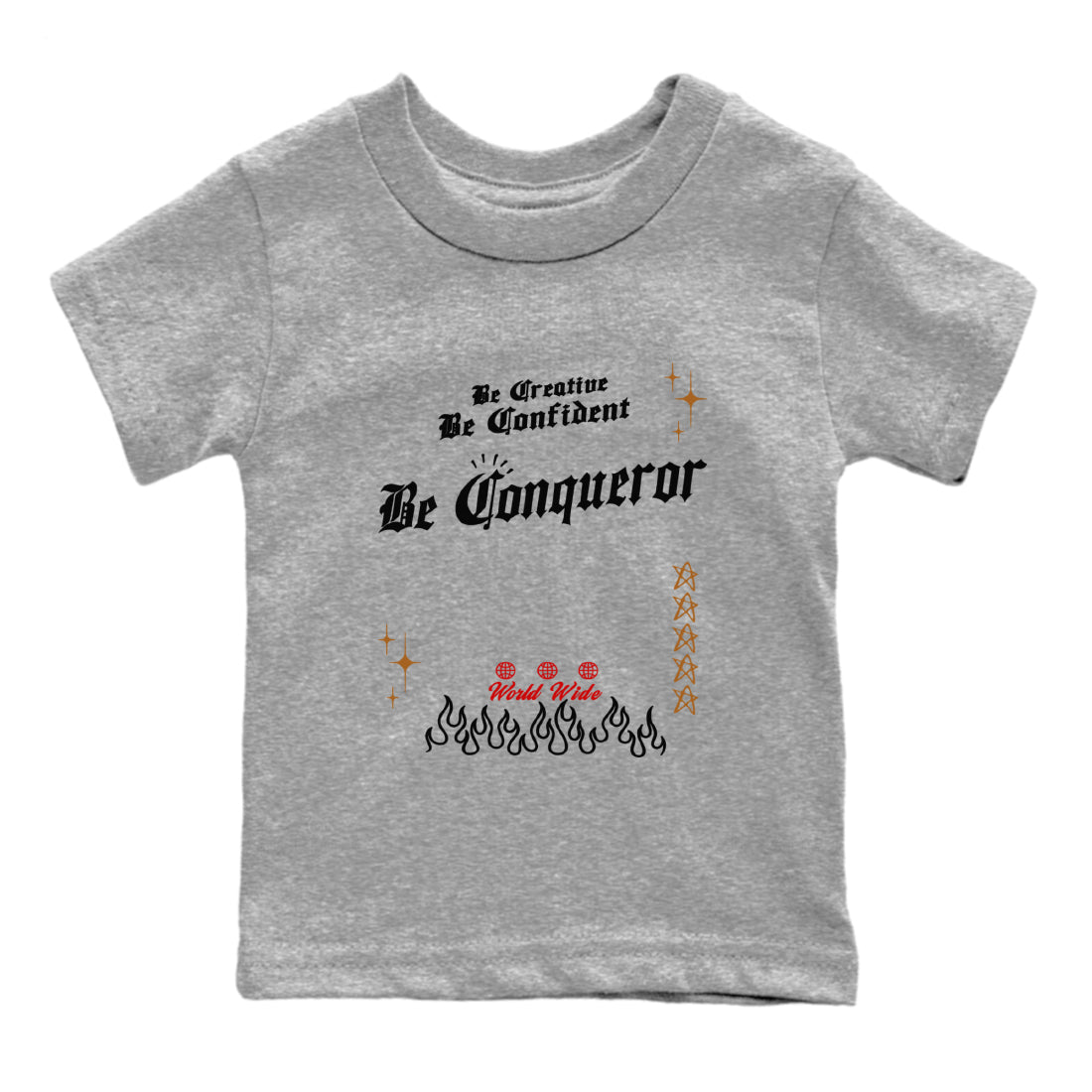 5s Archaeo Brown shirts to match jordans Be Conqueror sneaker match tees Air Jordan 5 Archaeo Brown match shoes to clothes SNRT Sneaker Tees Youth Baby Heather Grey 2 tee