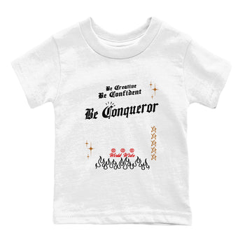 5s Archaeo Brown shirts to match jordans Be Conqueror sneaker match tees Air Jordan 5 Archaeo Brown match shoes to clothes SNRT Sneaker Tees Youth Baby White 2 tee