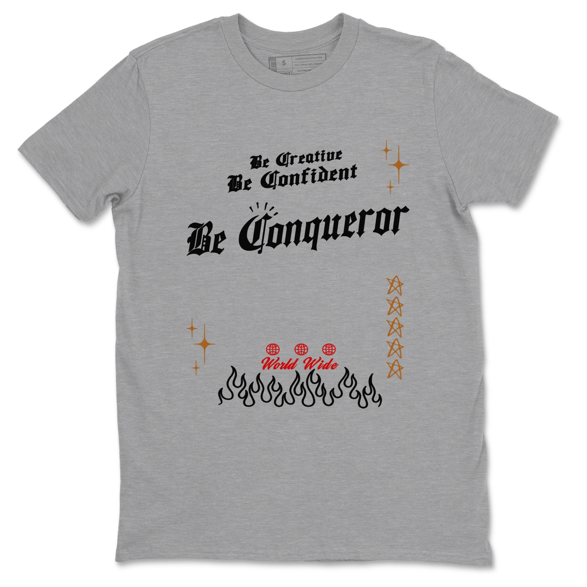 5s Archaeo Brown shirts to match jordans Be Conqueror sneaker match tees Air Jordan 5 Archaeo Brown match shoes to clothes SNRT Sneaker Tees unisex cotton Heather Grey 2 shirts