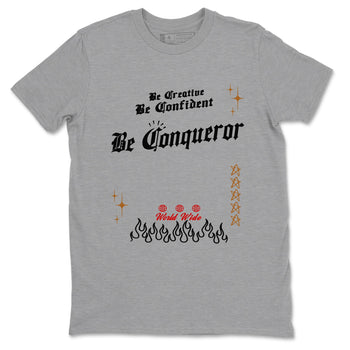 5s Archaeo Brown shirts to match jordans Be Conqueror sneaker match tees Air Jordan 5 Archaeo Brown match shoes to clothes SNRT Sneaker Tees unisex cotton Heather Grey 2 shirts
