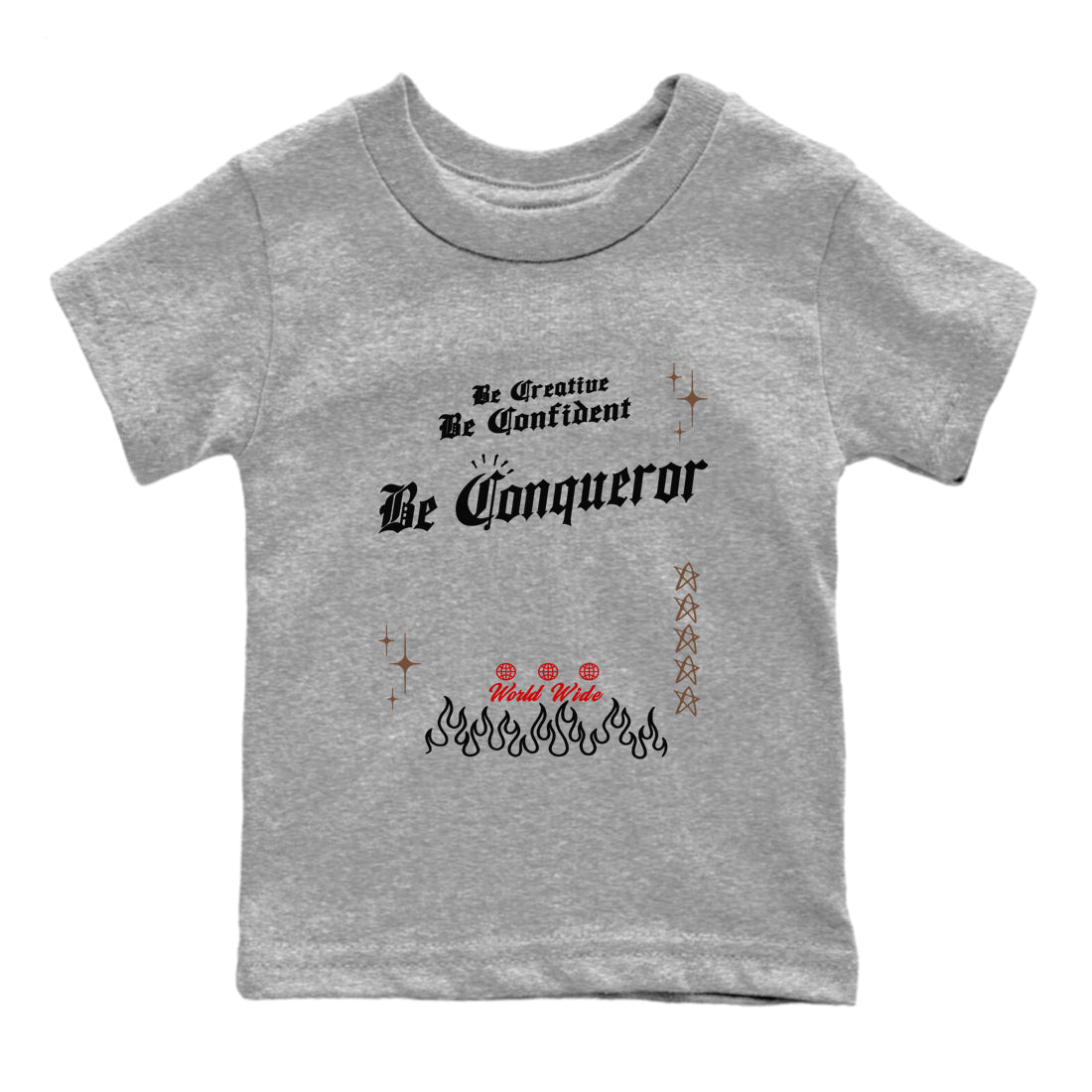 9s Olive shirts to match jordans Be Conqueror sneaker match tees Air Jordan 9 Olive match shoes to clothes SNRT Sneaker Tees Youth Baby Heather Grey 2 tee