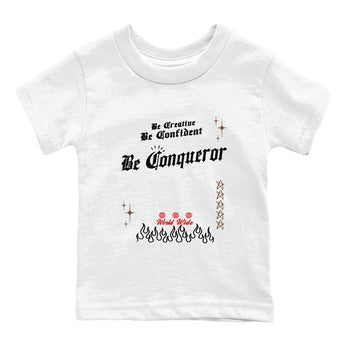 9s Olive shirts to match jordans Be Conqueror sneaker match tees Air Jordan 9 Olive match shoes to clothes SNRT Sneaker Tees Youth Baby White 2 tee