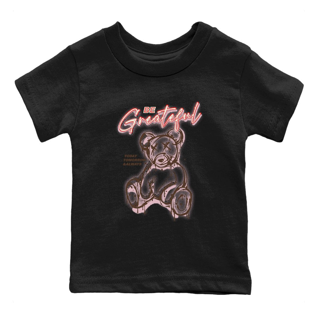 Dunk Cacao Wow And Pink Foam shirts to match jordans Be Grateful sneaker match tees Dunk Cacao Wow And Pink Foam SNRT Sneaker Release Tees Youth Baby Black 2 crew neck shirts