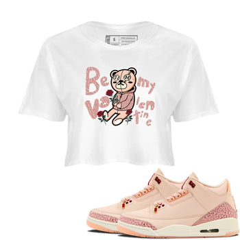 3s Valentines Day shirts to match jordans Be My Valentine best t shirts to wear with jordans Air Jordan 3 Valentines Day match shoes to clothes SNRT Sneaker Tees unisex cotton White 1 crop tee