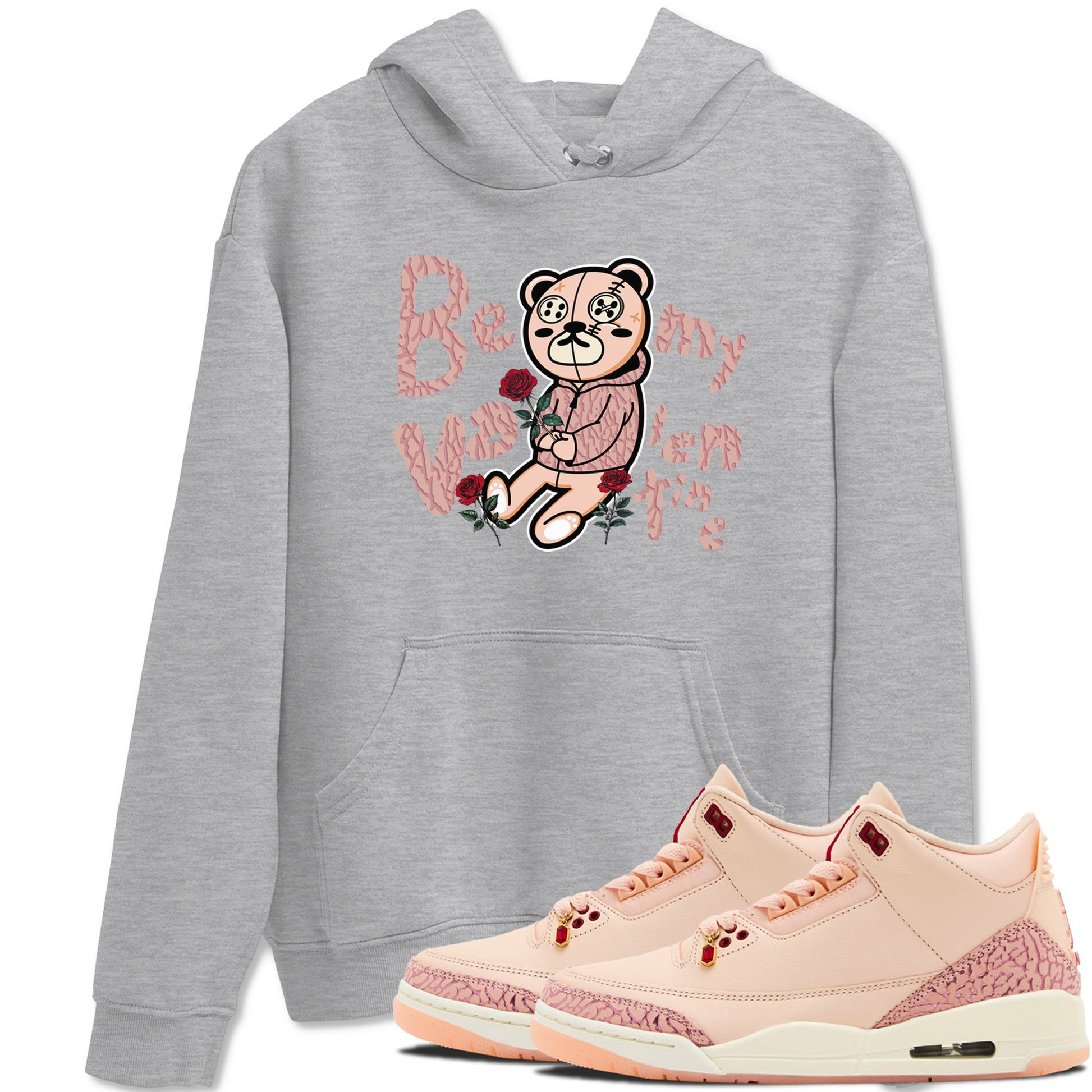 3s Valentines Day shirts to match jordans Be My Valentine best t shirts to wear with jordans Air Jordan 3 Valentines Day match shoes to clothes SNRT Sneaker Tees unisex cotton Heather Grey 1 shirts