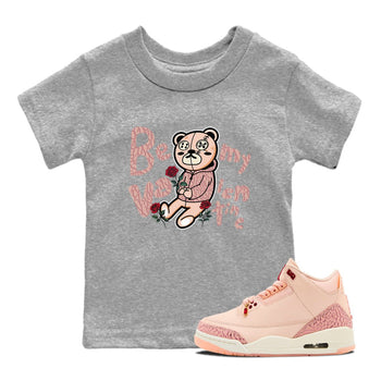 3s Valentines Day shirts to match jordans Be My Valentine best t shirts to wear with jordans Air Jordan 3 Valentines Day match shoes to clothes SNRT Sneaker Tees Youth Baby Heather Grey 1 tee