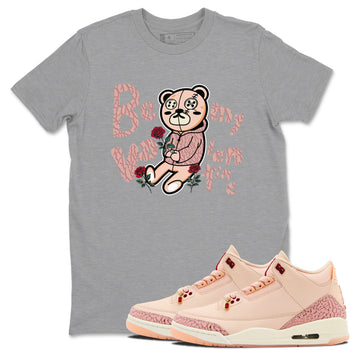 3s Valentines Day shirts to match jordans Be My Valentine best t shirts to wear with jordans Air Jordan 3 Valentines Day match shoes to clothes SNRT Sneaker Tees unisex cotton Heather Grey 1 shirts
