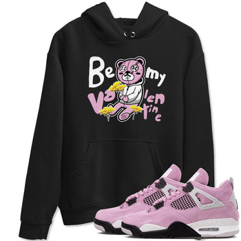 4s Retro Orchid shirts to match jordans Be my Valentine sneaker match tees Air Jordan 4 WMNS Orchid match shoes to clothes SNRT Sneaker Tees unisex cotton Black 1 shirts