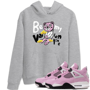 4s Retro Orchid shirts to match jordans Be my Valentine sneaker match tees Air Jordan 4 WMNS Orchid match shoes to clothes SNRT Sneaker Tees unisex cotton Heather Grey 1 shirts