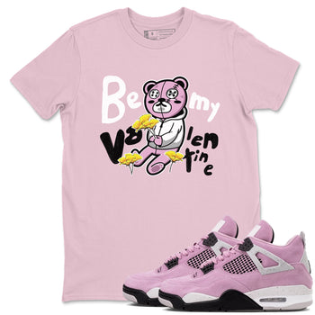 4s Retro Orchid shirts to match jordans Be my Valentine sneaker match tees Air Jordan 4 WMNS Orchid match shoes to clothes SNRT Sneaker Tees unisex cotton Pink 1 shirts