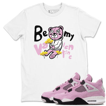 4s Retro Orchid shirts to match jordans Be my Valentine sneaker match tees Air Jordan 4 WMNS Orchid match shoes to clothes SNRT Sneaker Tees unisex cotton White 1 shirts