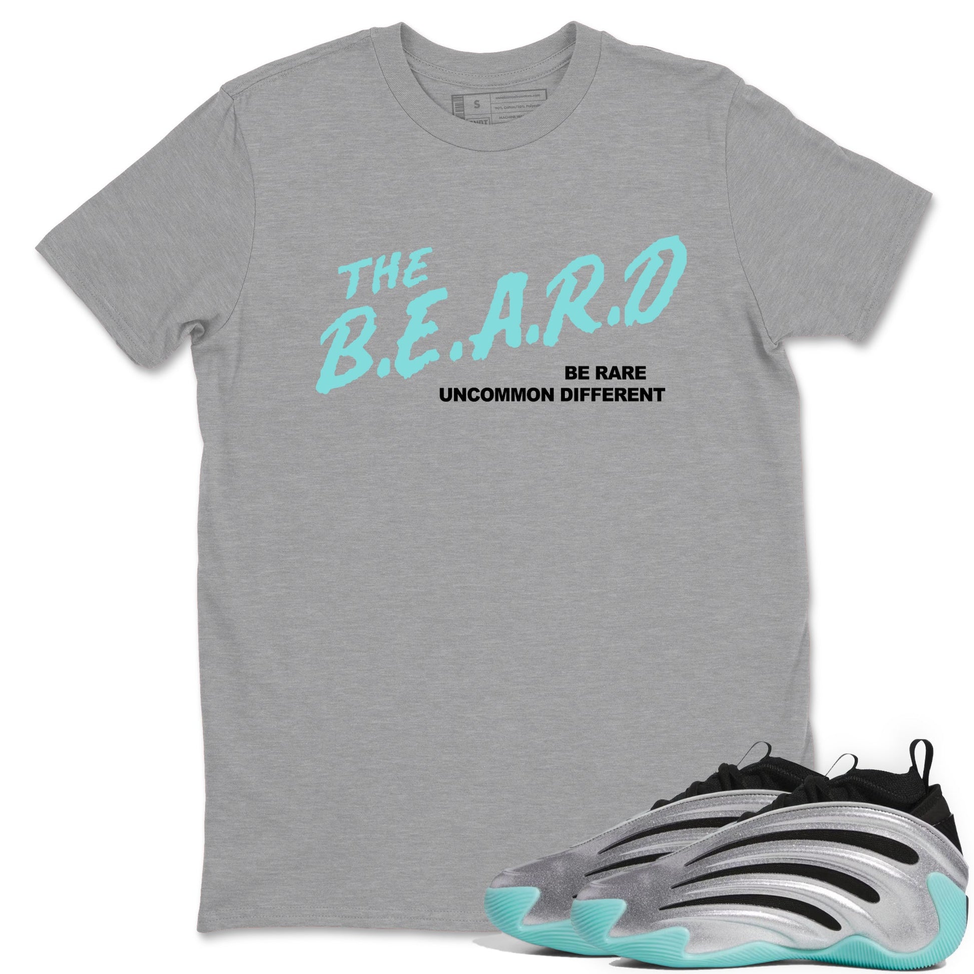 Sneaker Threads – Sneaker Tees To Match Adidas Harden Vol. 9 Uno Chain – Be Rare Uncommon Different Graphic Tee Heather Grey 1. Perfect for Jordan releases 2025 colorways.