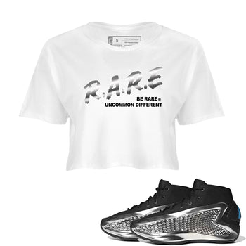 Adidas AE 1 Silver Metallic shirts to match jordans Be Rare Uncommon Different sneaker match tees AE 1 Silver Metallic match shoes to clothes SNRT Sneaker Tees unisex cotton White 1 crop tee