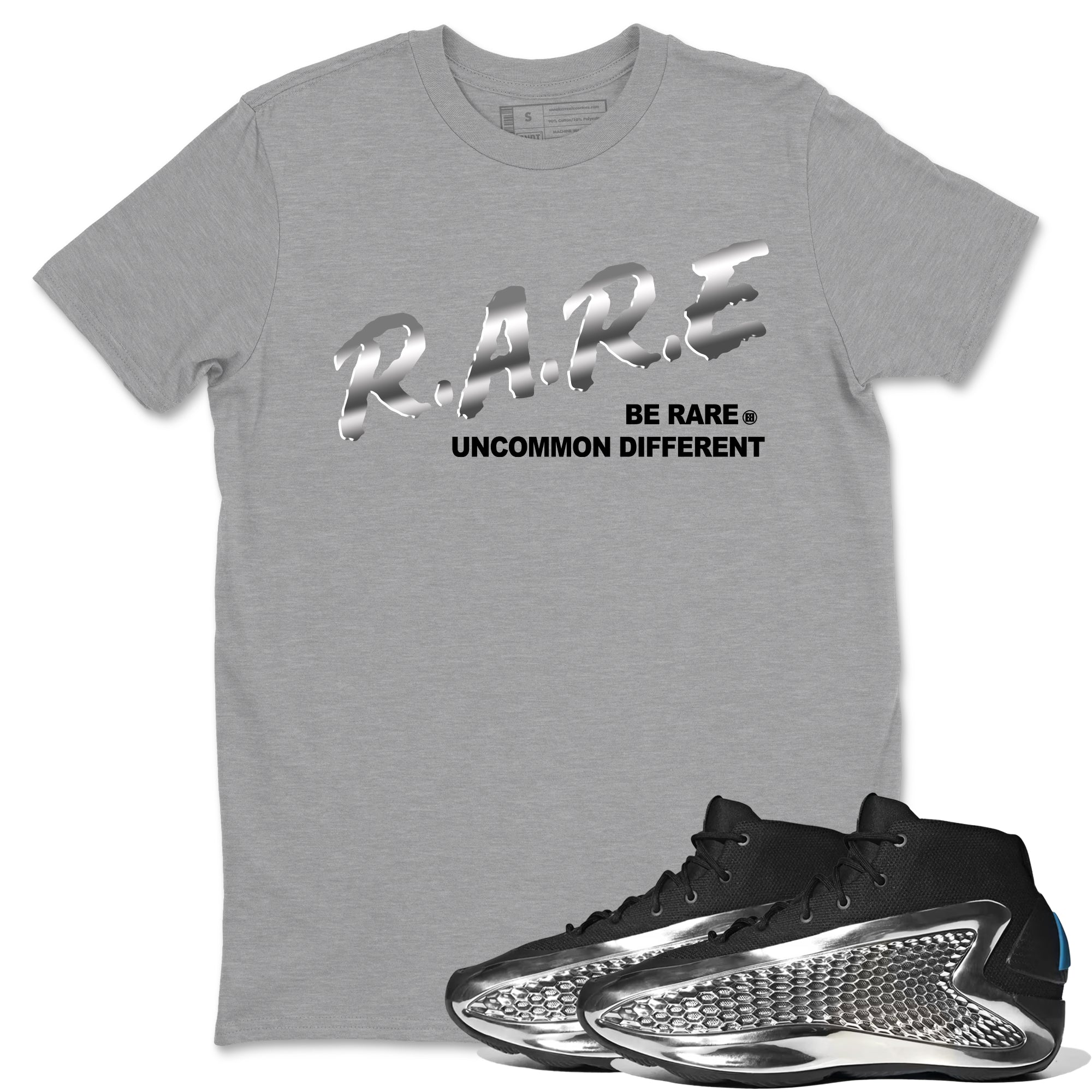 Adidas AE 1 Silver Metallic shirts to match jordans Be Rare Uncommon Different sneaker match tees AE 1 Silver Metallic match shoes to clothes SNRT Sneaker Tees unisex cotton Heather Grey 1 shirts