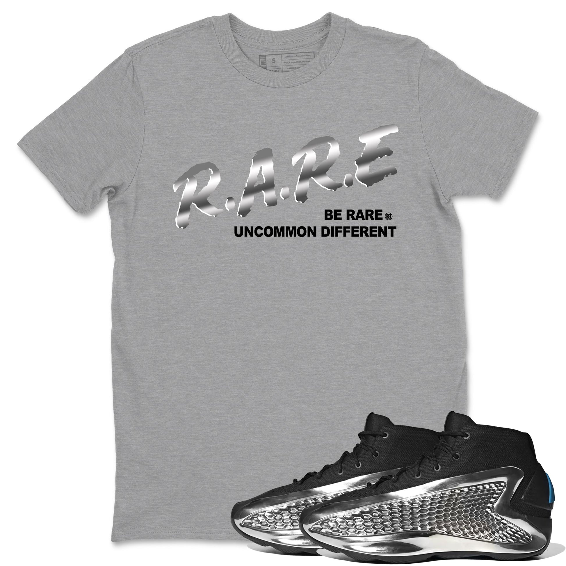 Adidas AE 1 Silver Metallic shirts to match jordans Be Rare Uncommon Different sneaker match tees AE 1 Silver Metallic match shoes to clothes SNRT Sneaker Tees unisex cotton Heather Grey 1 shirts