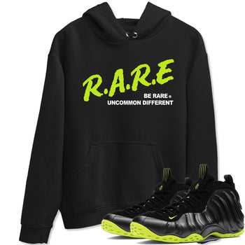 Foams One Black Volt shirts to match jordans Be Rare Uncommon Different sneaker match tees Air Foamposite One Black and Volt match shoes to clothes SNRT Sneaker Tees unisex cotton Black 1 shirts