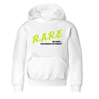 Foams One Black Volt shirts to match jordans Be Rare Uncommon Different sneaker match tees Air Foamposite One Black and Volt match shoes to clothes SNRT Sneaker Tees Youth Baby White 2 tee