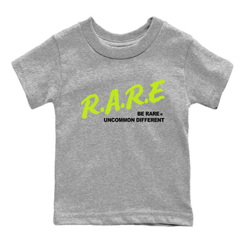 Foams One Black Volt shirts to match jordans Be Rare Uncommon Different sneaker match tees Air Foamposite One Black and Volt match shoes to clothes SNRT Sneaker Tees Youth Baby Heather Grey 2 tee