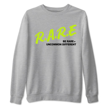 Foams One Black Volt shirts to match jordans Be Rare Uncommon Different sneaker match tees Air Foamposite One Black and Volt match shoes to clothes SNRT Sneaker Tees unisex cotton Heather Grey 2 shirts