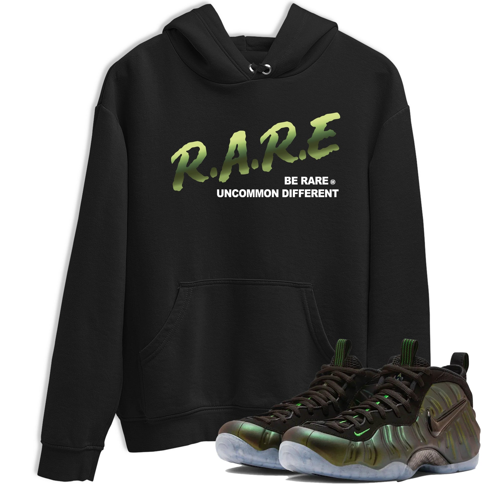 Sneaker match tees – Sneaker Tees To Match Air Foamposite One Pine Green Shoes – Be Rare Uncommon Different Tee Black 1