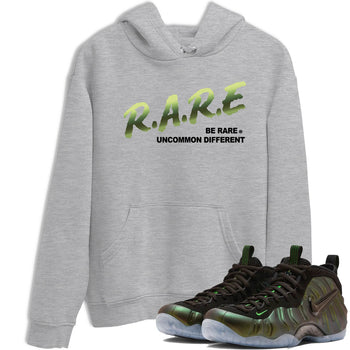 Sneaker match tees – Sneaker Tees To Match Air Foamposite One Pine Green Shoes – Be Rare Uncommon Different Tee Heather Grey 1