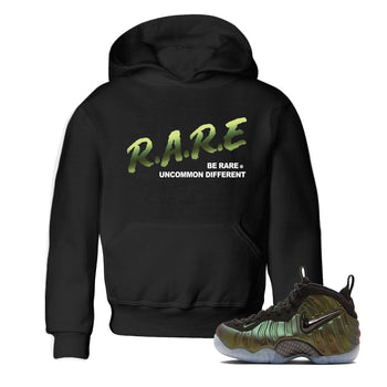 Sneaker match tees – Sneaker Tees To Match Air Foamposite One Pine Green Shoes – Be Rare Uncommon Different Kids T-Shirt Black 1
