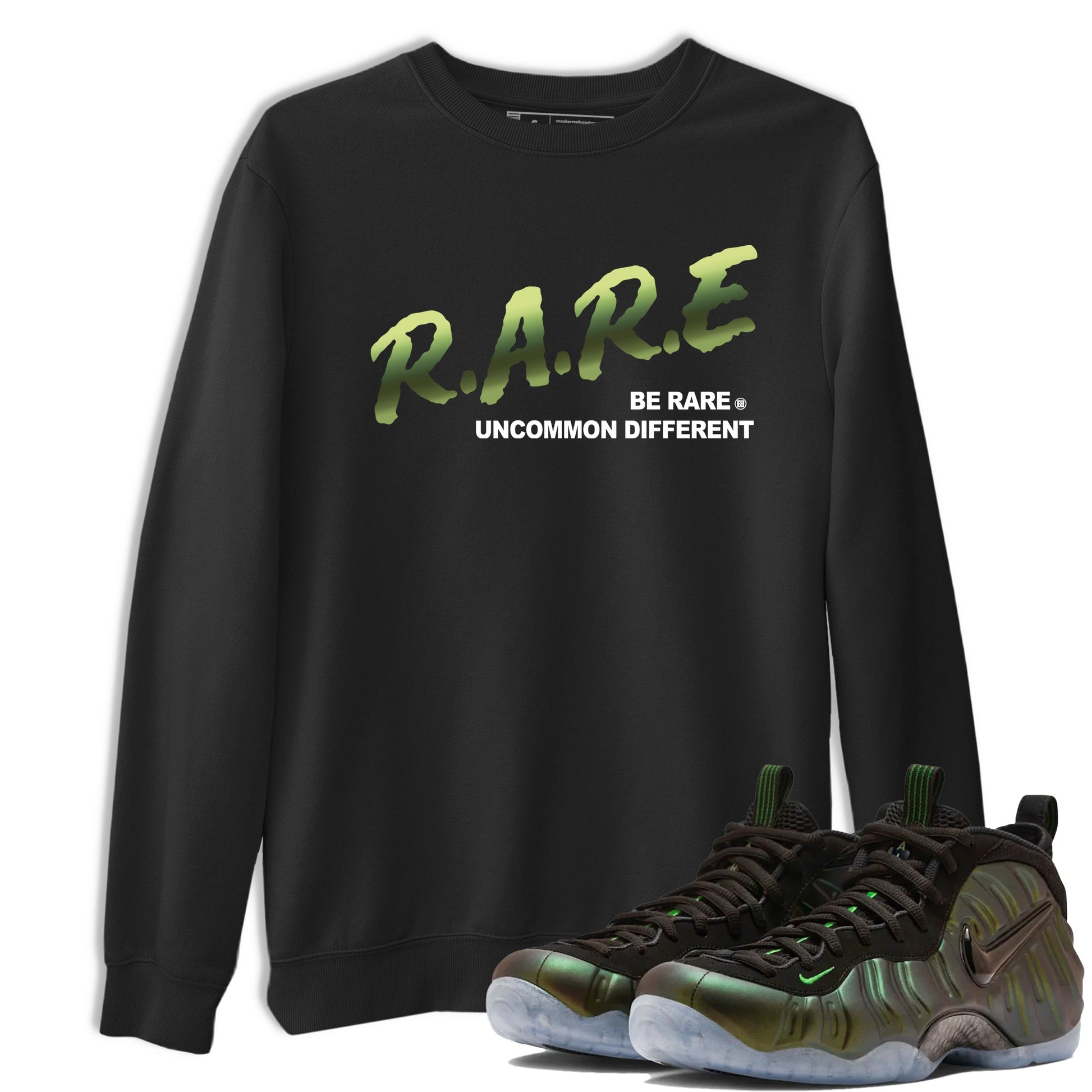 Sneaker match tees – Sneaker Tees To Match Air Foamposite One Pine Green Shoes – Be Rare Uncommon Different Tee Black 1