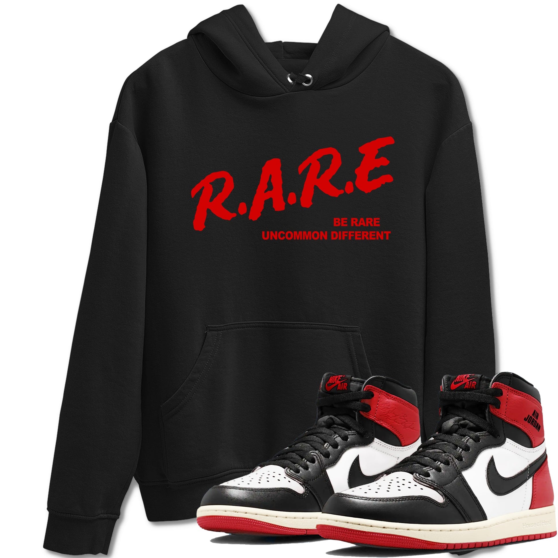 1s Black Toe Reimagined shirts to match jordans Be Rare Uncommon Different sneaker match tees Air Jordan 1 Black Toe Reimagined match shoes to clothes SNRT Sneaker Tees unisex cotton Black 1 shirts