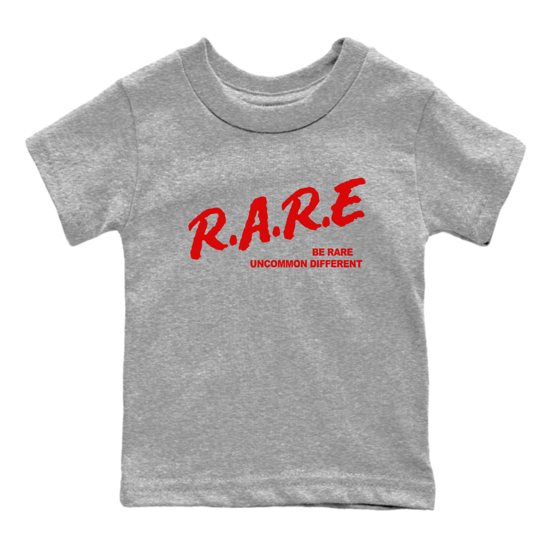 1s Black Toe Reimagined shirts to match jordans Be Rare Uncommon Different sneaker match tees Air Jordan 1 Black Toe Reimagined match shoes to clothes SNRT Sneaker Tees Youth Baby Heather Grey 2 tee