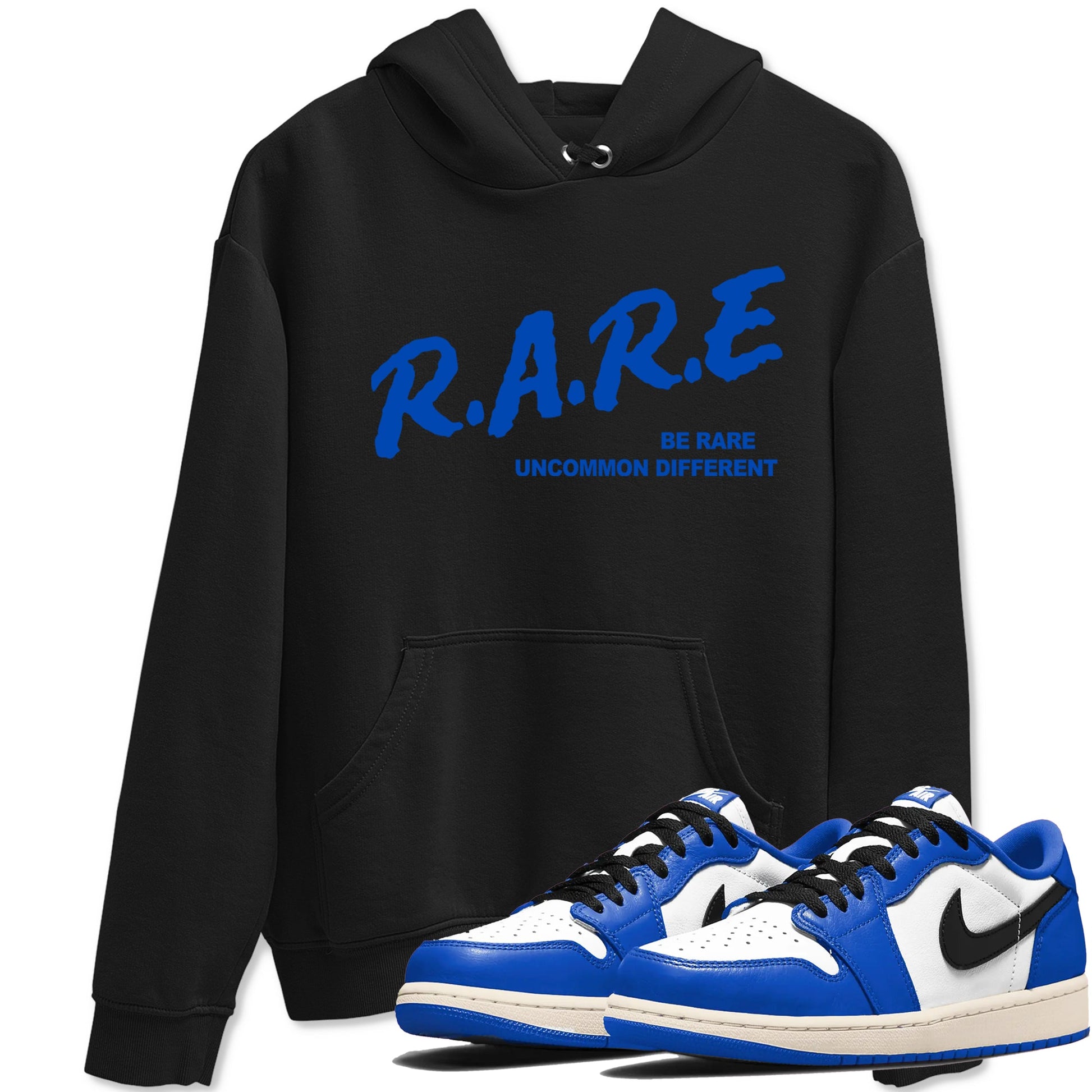 1s Game Royal shirts to match jordans Be Rare Uncommon Different sneaker match tees Air Jordan 1 Game Royal match shoes to clothes SNRT Sneaker Tees unisex cotton Black 1 shirts