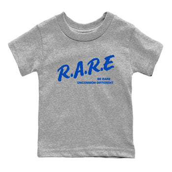 1s Game Royal shirts to match jordans Be Rare Uncommon Different sneaker match tees Air Jordan 1 Game Royal match shoes to clothes SNRT Sneaker Tees Youth Baby Heather Grey 2 tee