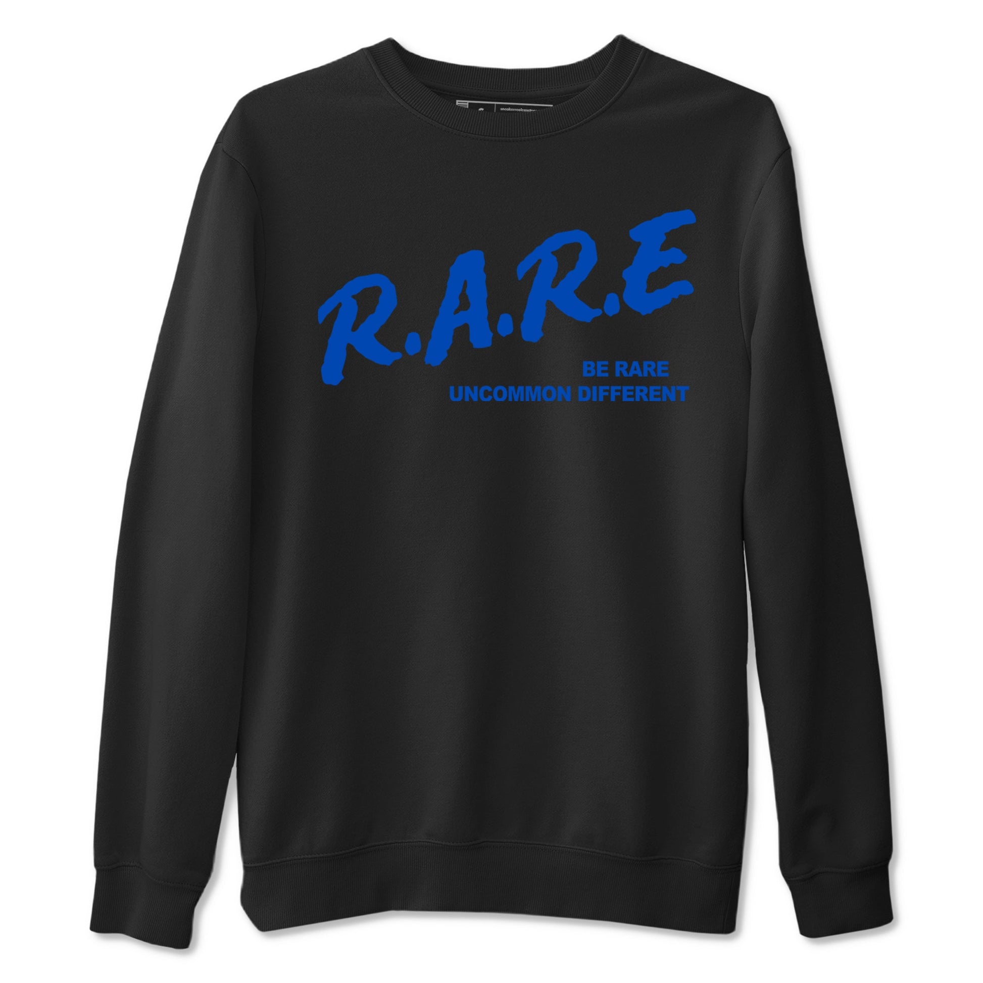 1s Game Royal shirts to match jordans Be Rare Uncommon Different sneaker match tees Air Jordan 1 Game Royal match shoes to clothes SNRT Sneaker Tees unisex cotton Black 2 shirts