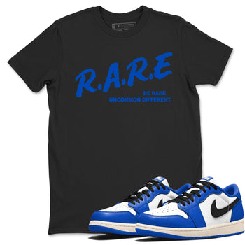 1s Game Royal shirts to match jordans Be Rare Uncommon Different sneaker match tees Air Jordan 1 Game Royal match shoes to clothes SNRT Sneaker Tees unisex cotton Black 1 shirts