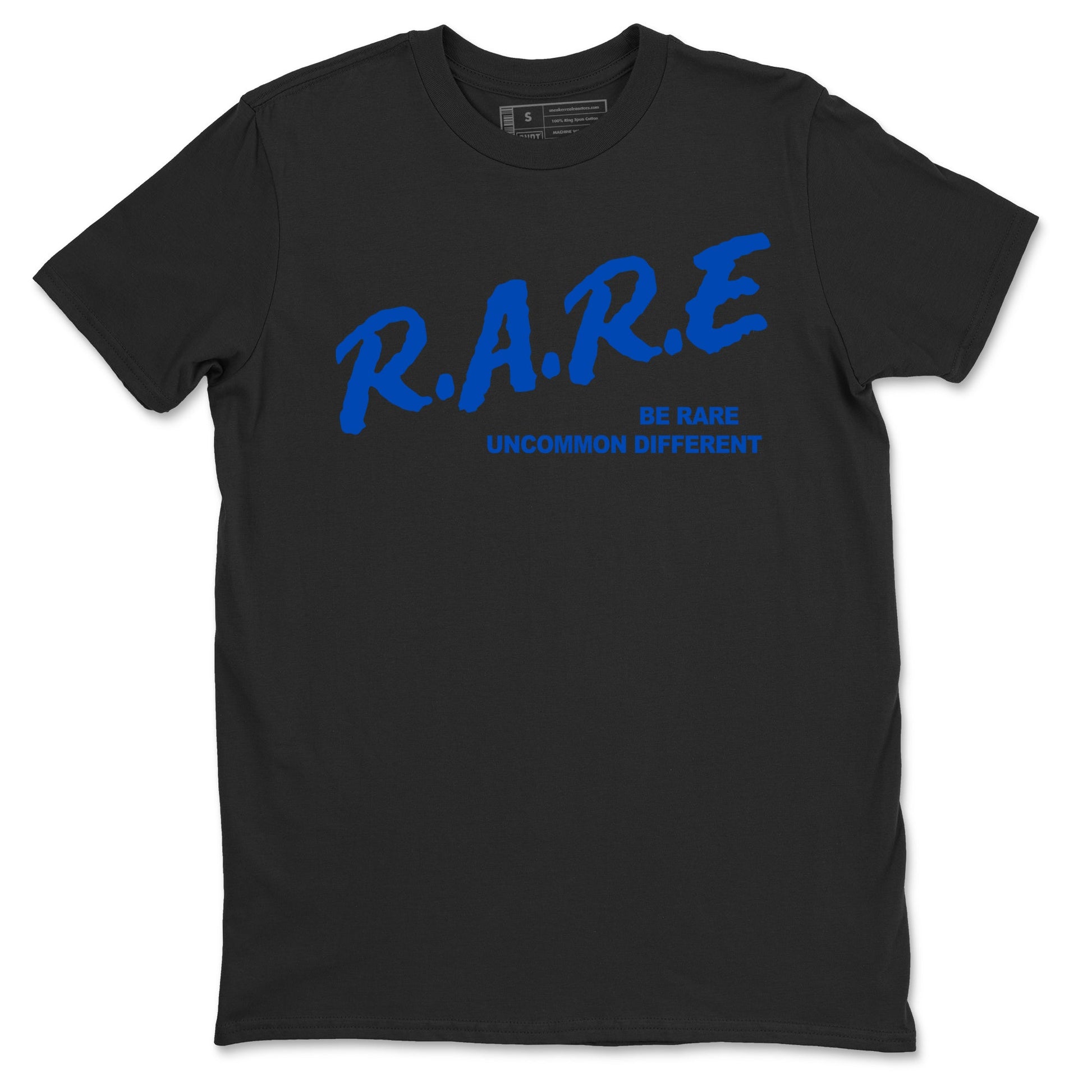 1s Game Royal shirts to match jordans Be Rare Uncommon Different sneaker match tees Air Jordan 1 Game Royal match shoes to clothes SNRT Sneaker Tees unisex cotton Black 2 shirts